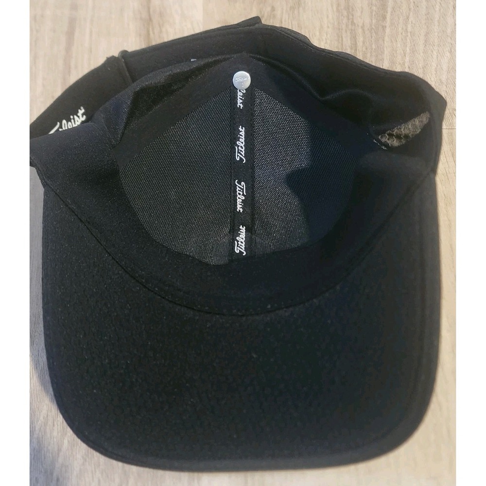 TITLEIST MONTAUK ACE HAT BLACK GOLF CAP PERFORMANCE 50+ UPF ⛳️ LIGHTWEIGHT STRAP - Picture 6 of 9